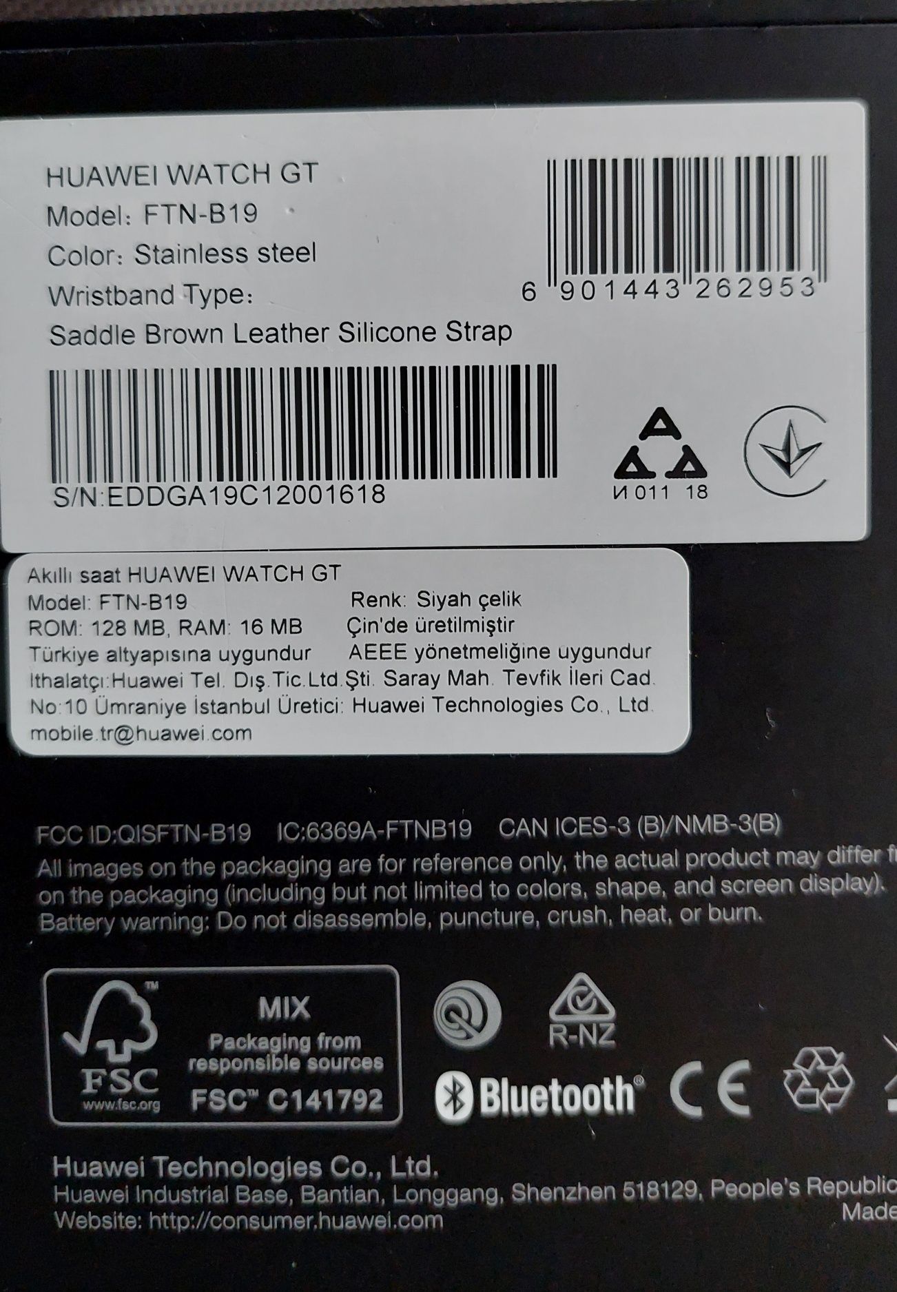 Huawei Watch GT mod. FTN-B19