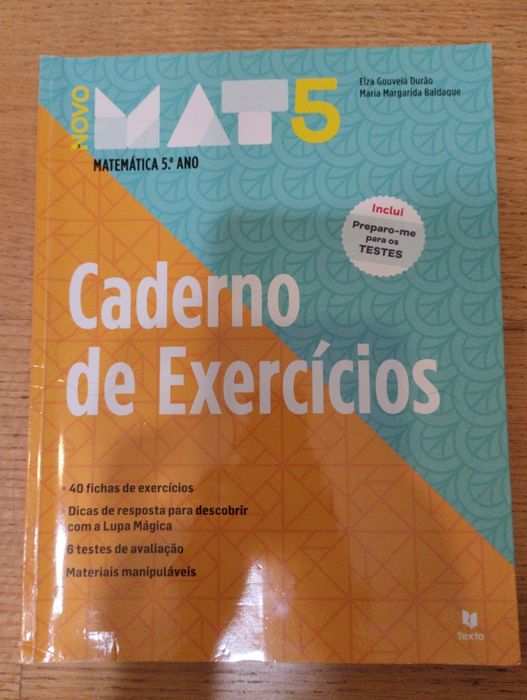 Caderno de exercícios de Matemática 5°ano