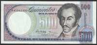 Wenezuela 500 bolivares 1998 - Simon Bolivar - stan bankowy UNC