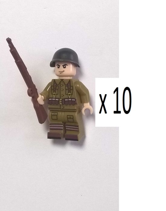 10 Figurek żołnierzy polskich z bronią I WW2 I kompatybilne Lego