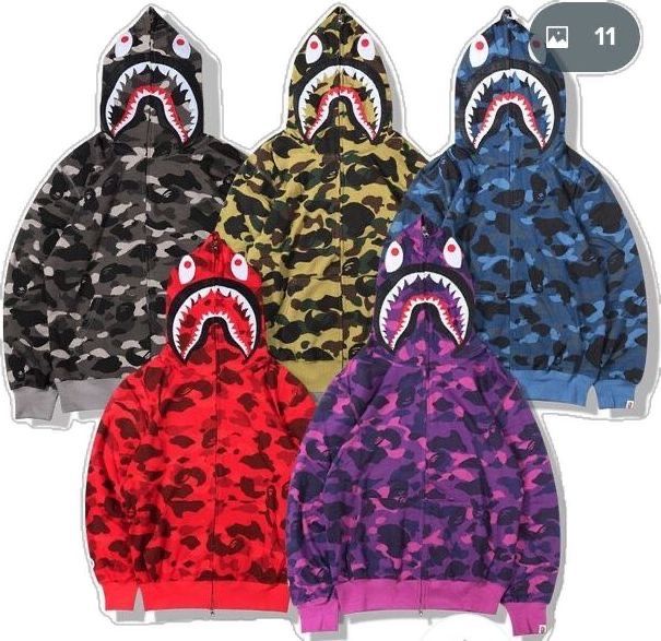 фиолетовый Bape зип-худи