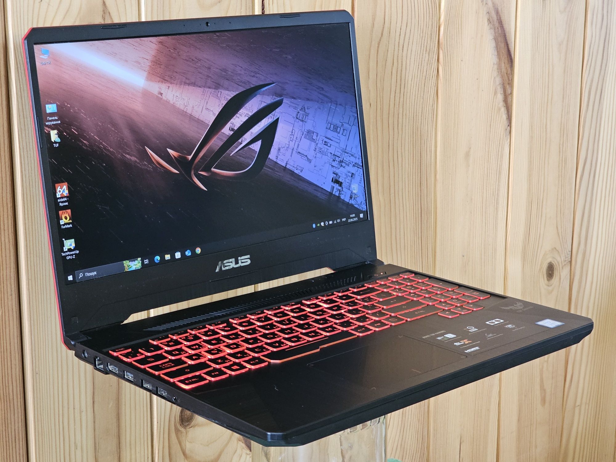 Asus TUF 15.6"/i7 8750H/GTX 1050/ RAM 16GB/SSD 256/HDD 750GB