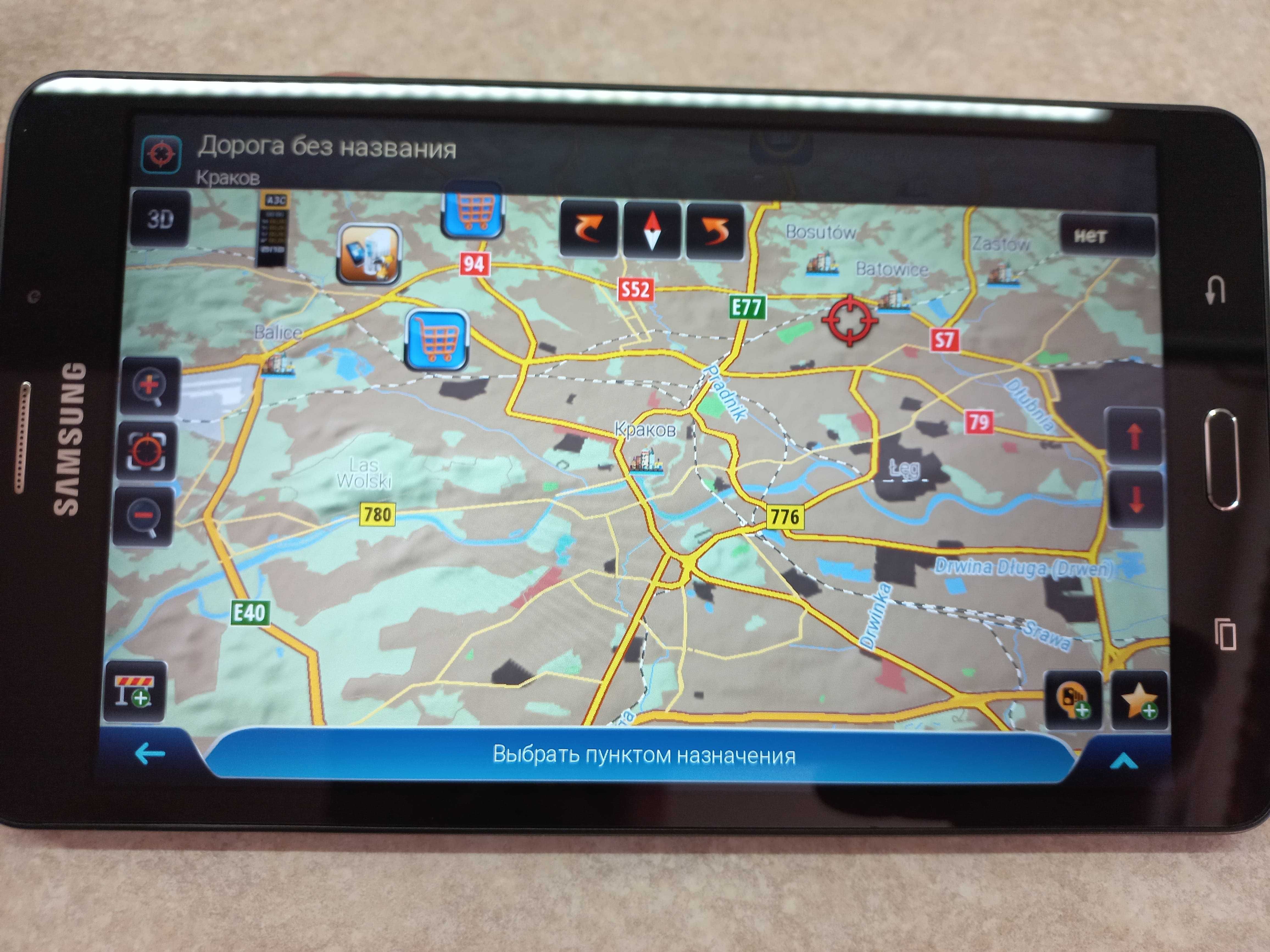 Потужна вантажна GPS навігація TIR / ADR Samsung 7". 4G. Карти 2024р!