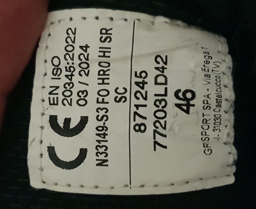 Robocze Pół-Buty do sportu i pracy S3 Grisport Wzmacniane 46 rozmiar