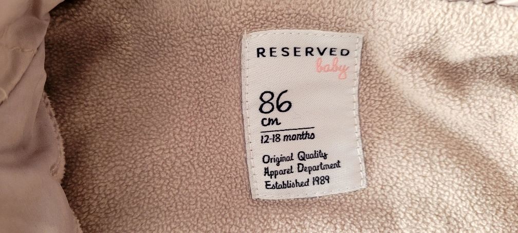 Kurtka pikowana Reserved  jesień/wiosna rozmiar 86