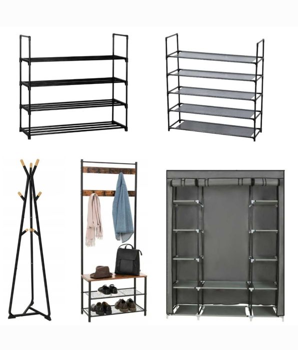 Полиця вішалка стійка шафа підставка для взуття одягу підлогова лофт