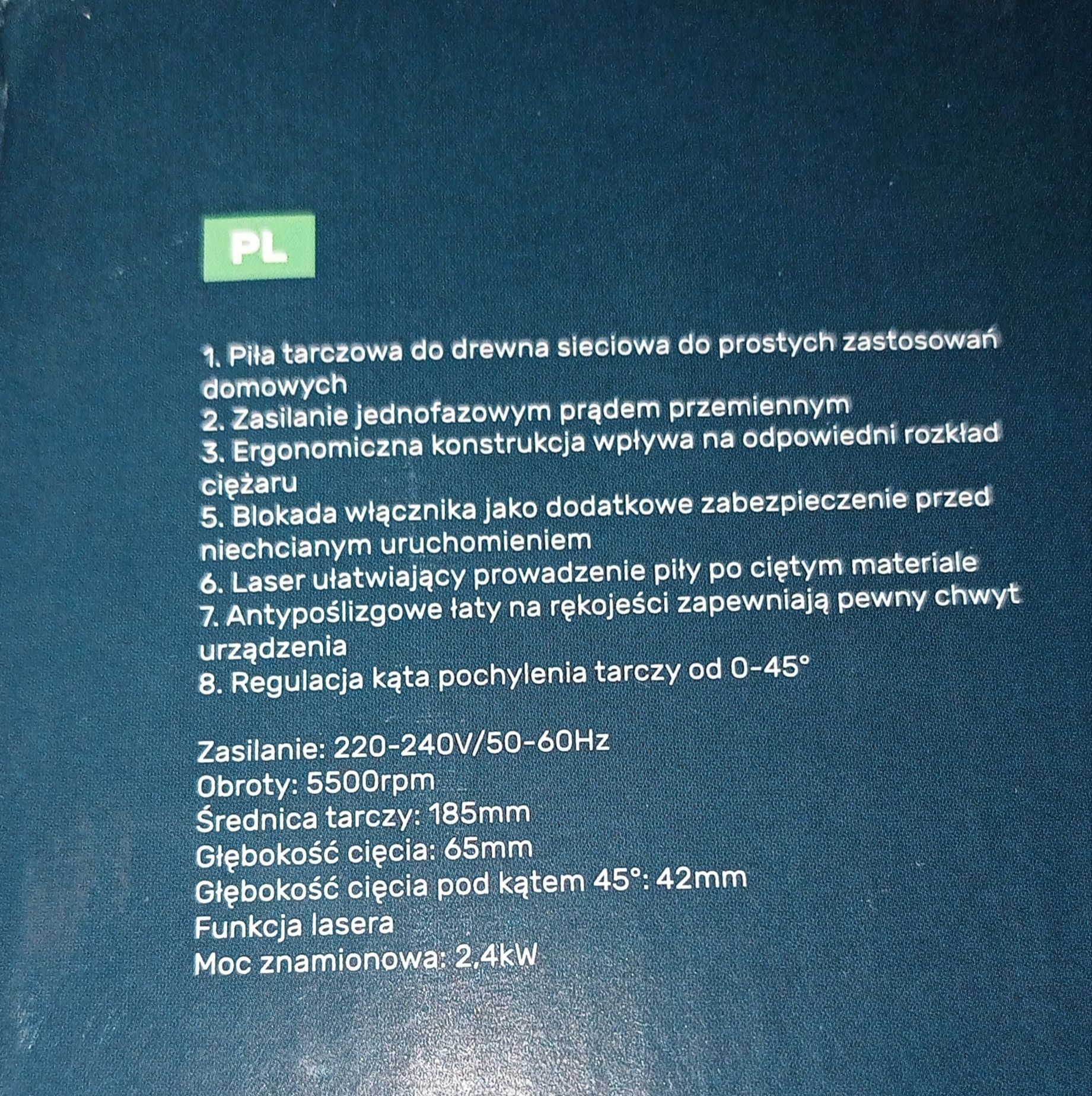 PIŁA tarczowa do drewna z laserem 2400W  Nowa