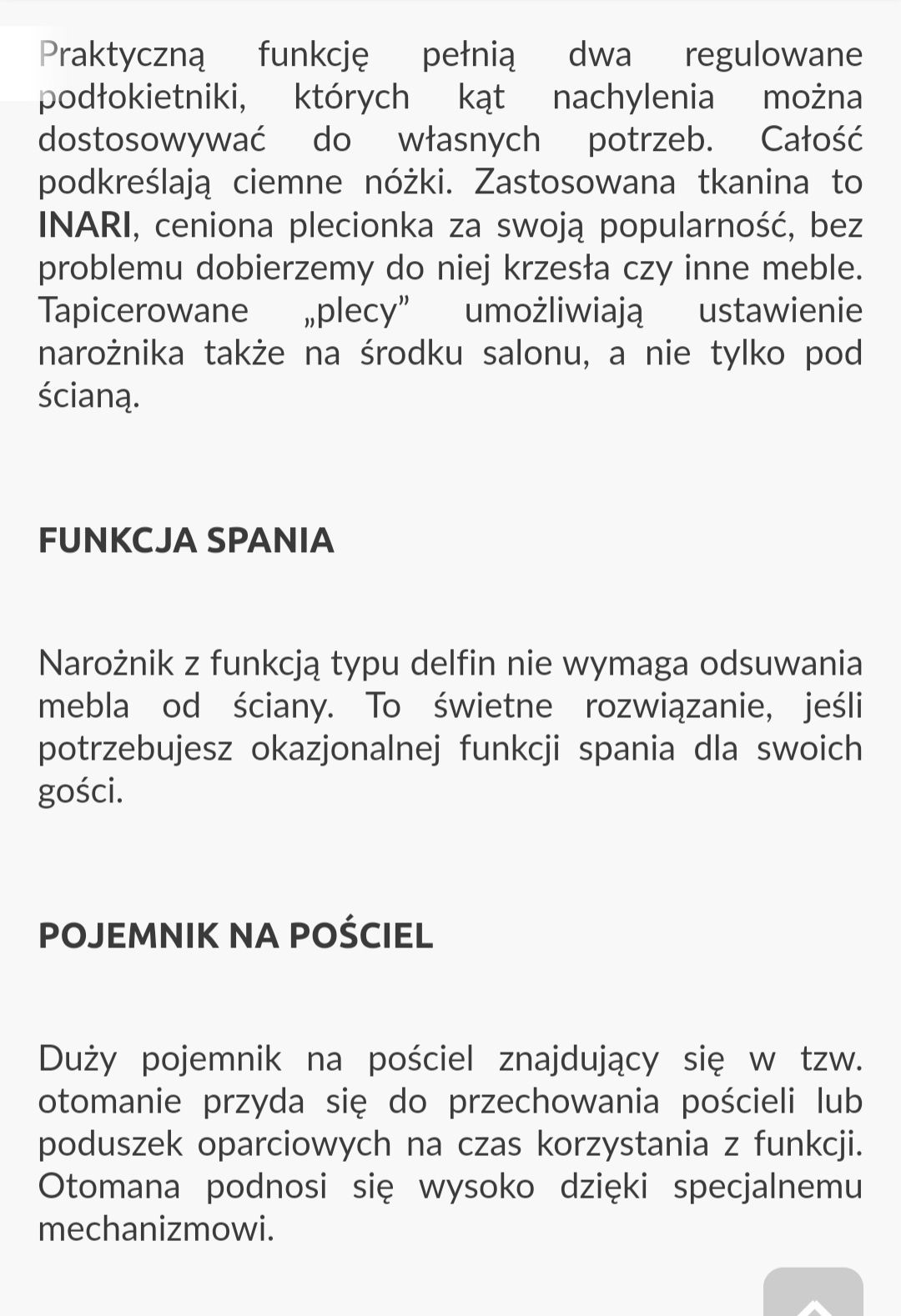Narożnik Largo z funkcją spania