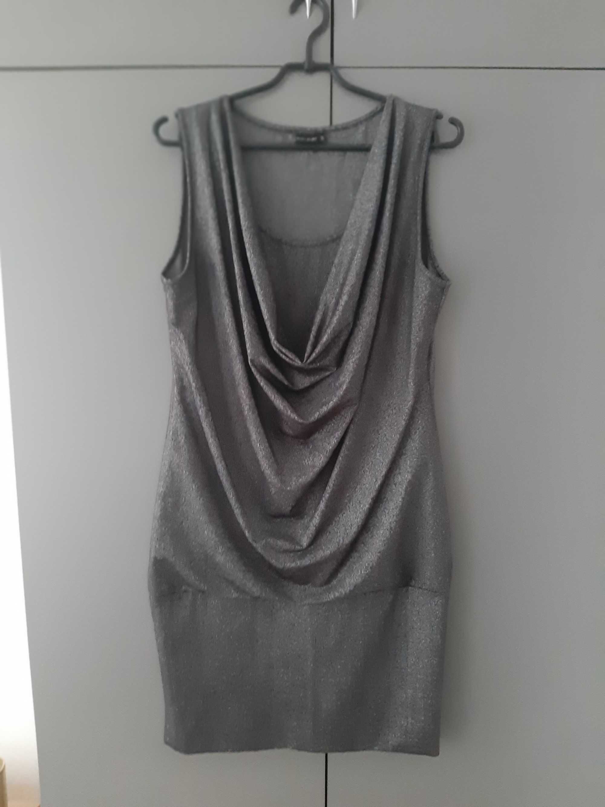 Sukienka wieczorowa czarno-srebrna