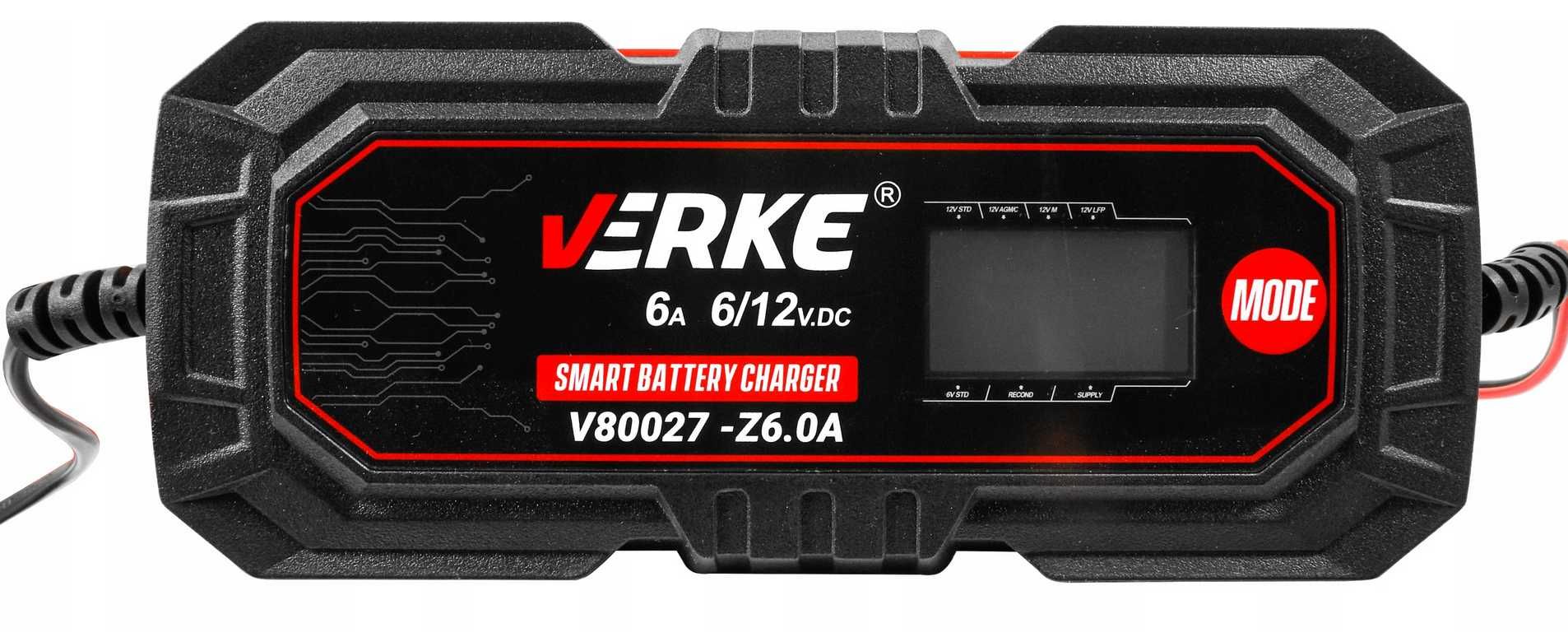 Prostownik Ładowarka Do Akumulatora LCD 6V/12V 6A VERKE