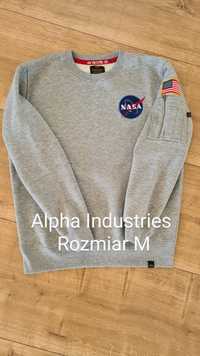 Bluza crewneck Alpha Industries NASA. Grey Szara. Rozmiar M. Drill y2k