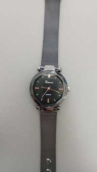 Nowy zegarek damski czarny Geneva duża tarcza