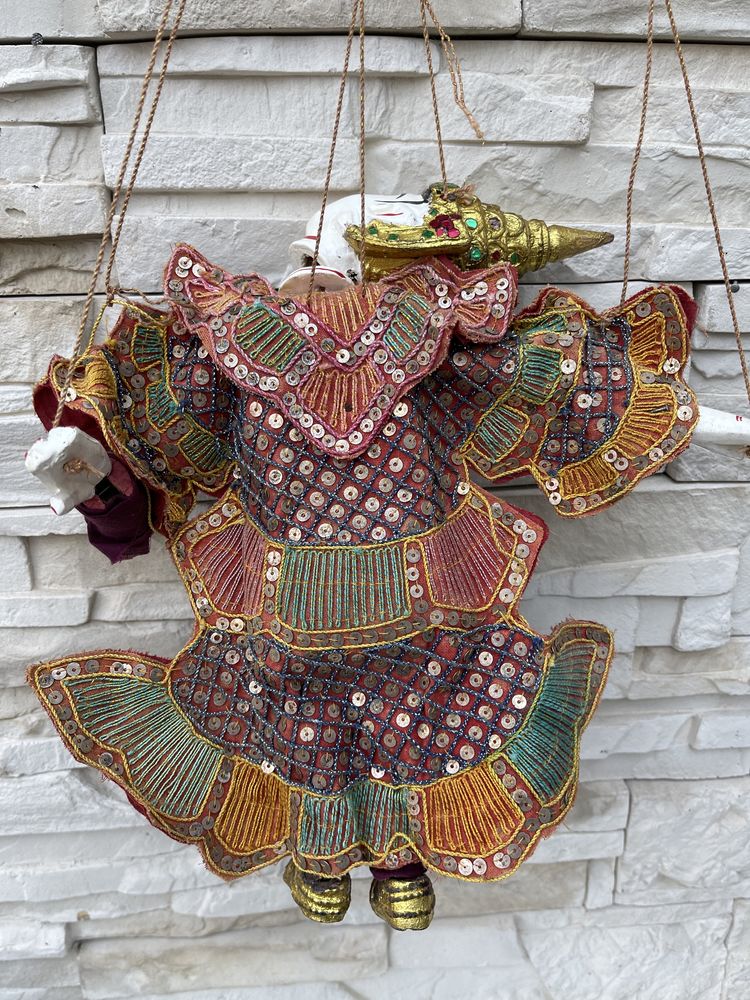 Handmade Budda stara chinska lalka kukła marionetka teatralna