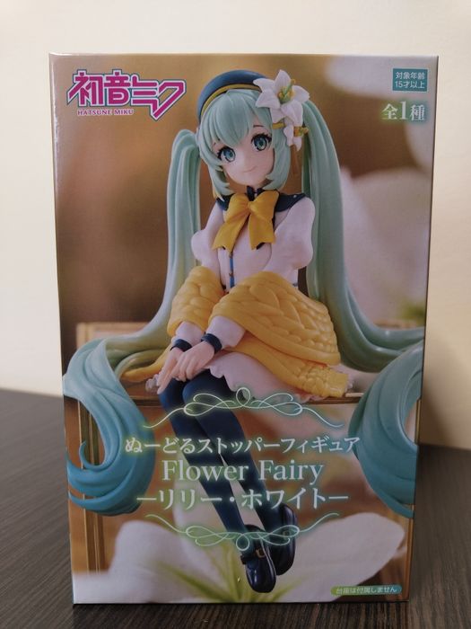 Furyu Noodle Stopper Figure VOCALOID Hatsune Miku Flower Fairy Lily Wh