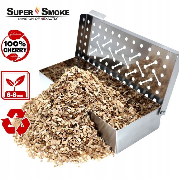 Zrębki Wędzarnicze Super Smoke CHERRY KL-08 (6-8mm) Medium 8 Litrów
