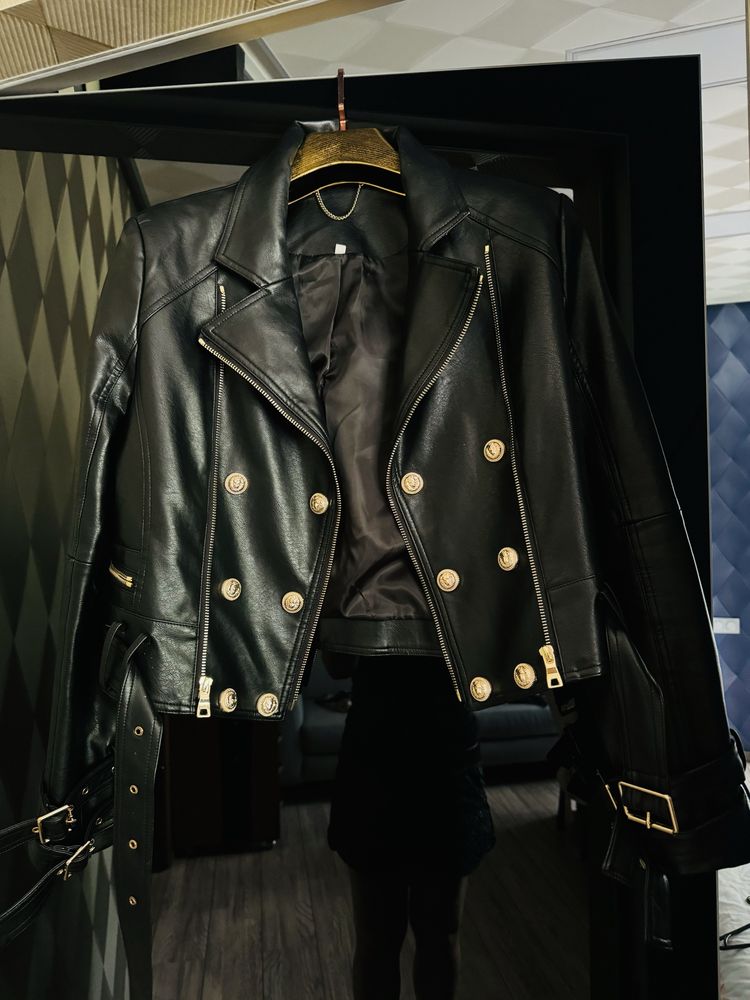 Шкіряна куртка BALMAIN