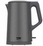 Czajnik NOWY Beko WKM 7322 DX szary,  1,5 l, 2200W