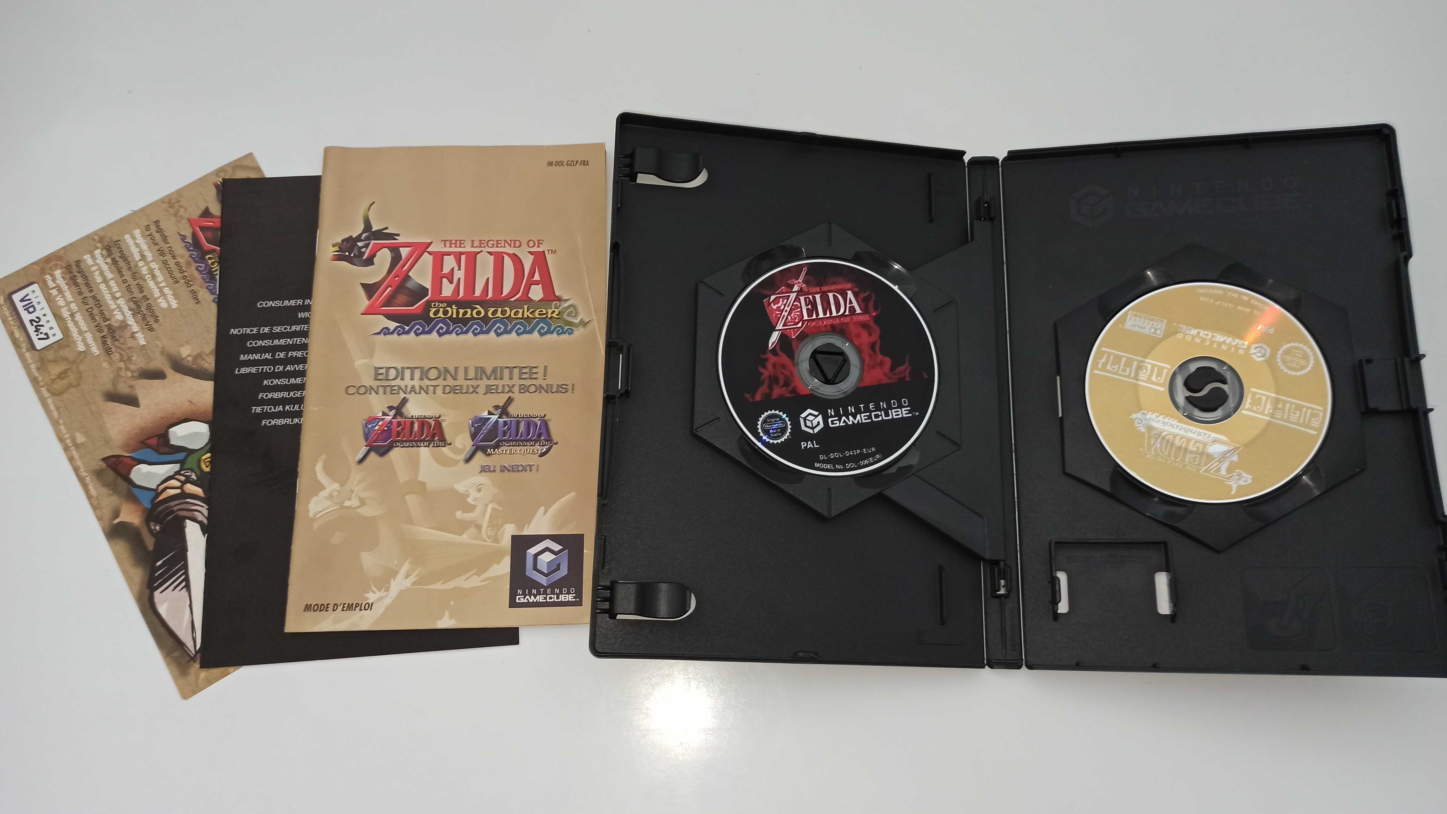 LEGEND OF ZELDA WIND WAKER+ Ocarina Of TIME edycja GOLD unikat wer PAL