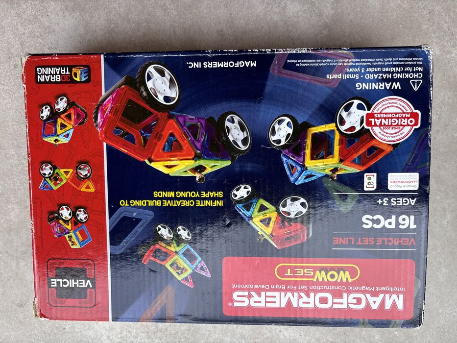 MAGFORMERS klocki magnetyczne konstrukcyjne WOW set 16 elementów