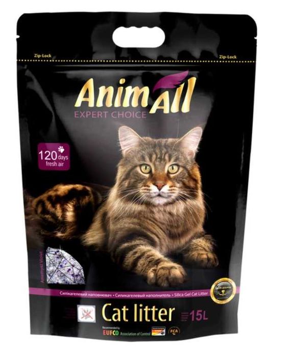 Силикагелевый наполнитель 3.8 - 18 л AnimAll, Kotix, Пухнастики