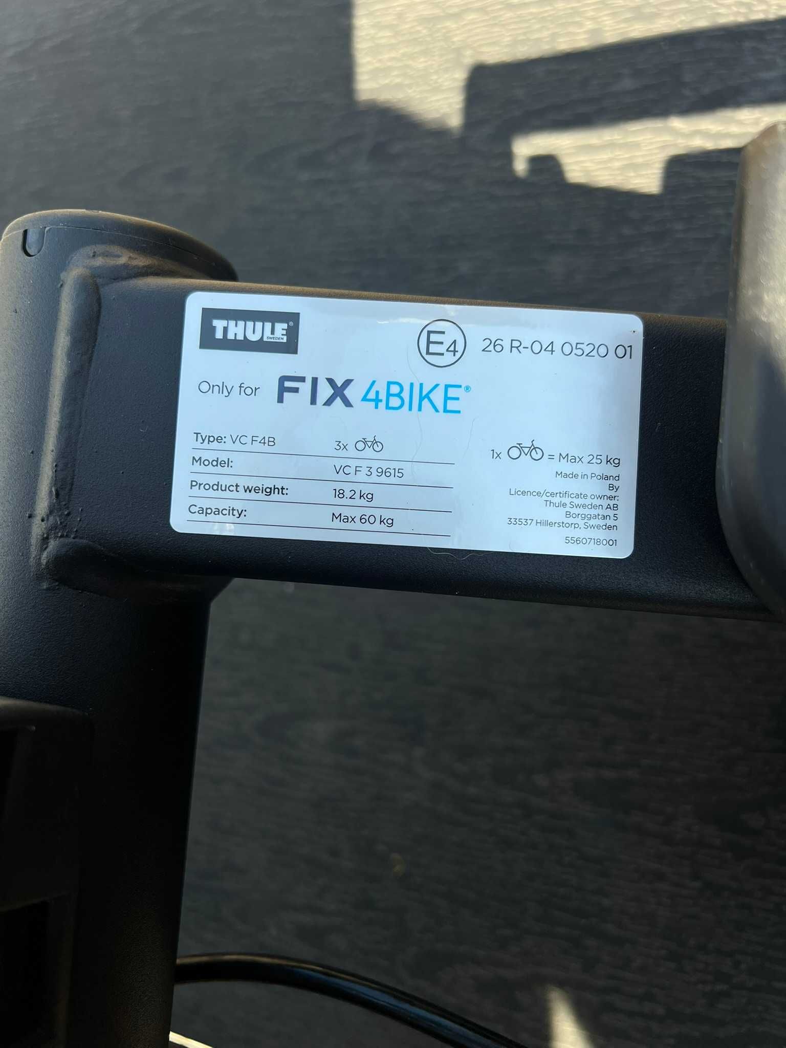 Bagażnik na 3 rowery Thule VeloCompact 927 FIX4BIKE. MOŻLIWA WYSYŁKA