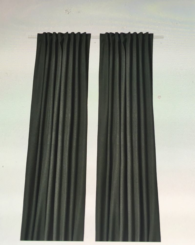 Cortinas verde Ikea