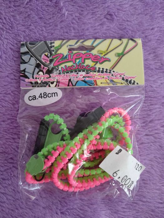 naszyjnik suwak dekoracja kolorowa