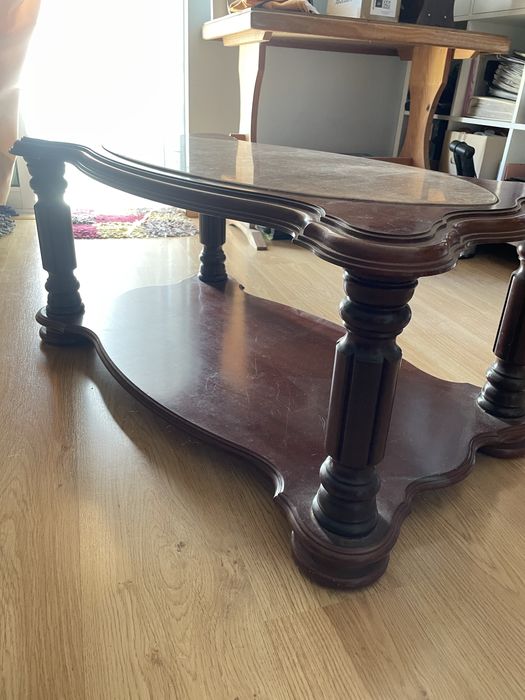 Mesa de centro com pedra