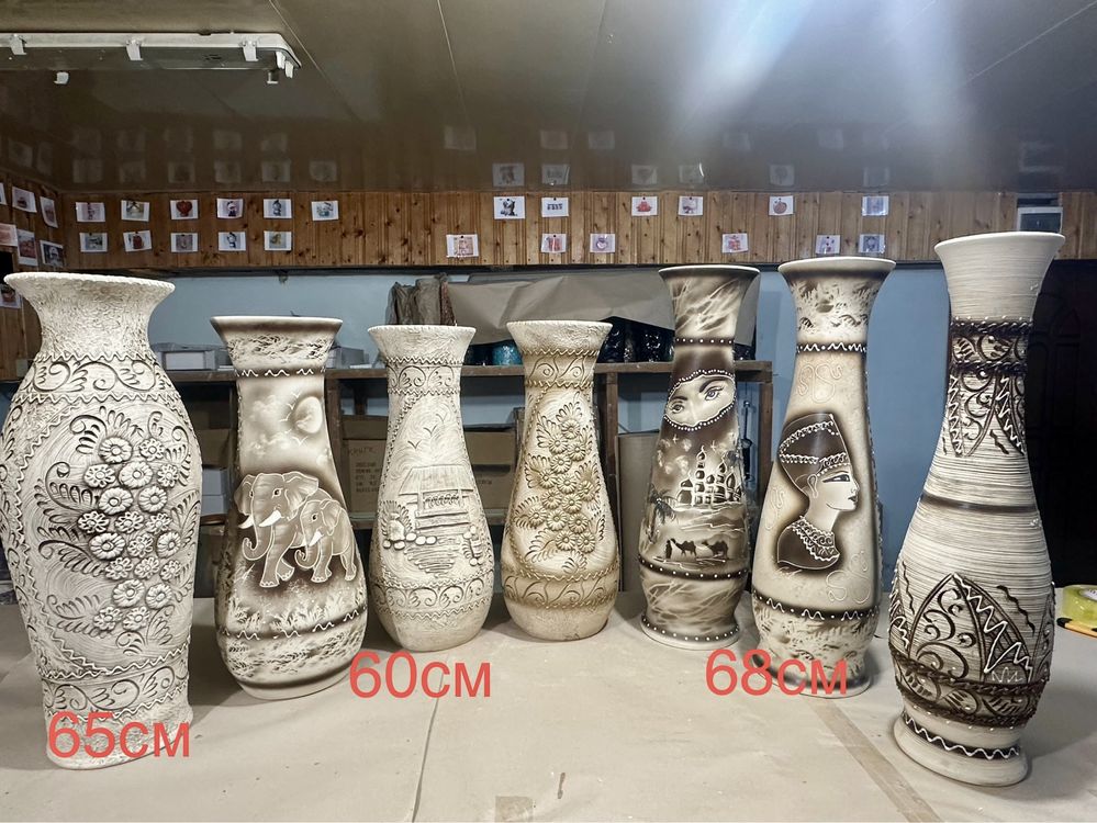 Керамические вазы высокие напольные (РАСПРОДАЖА)