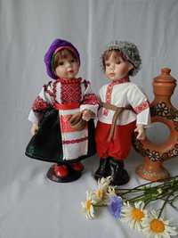 Коллекционная кукла №37 украинский костюм украинка пара 30см