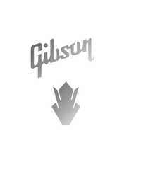 GIBSON symbol Diamond Hatch Custom Naklejka Gitara