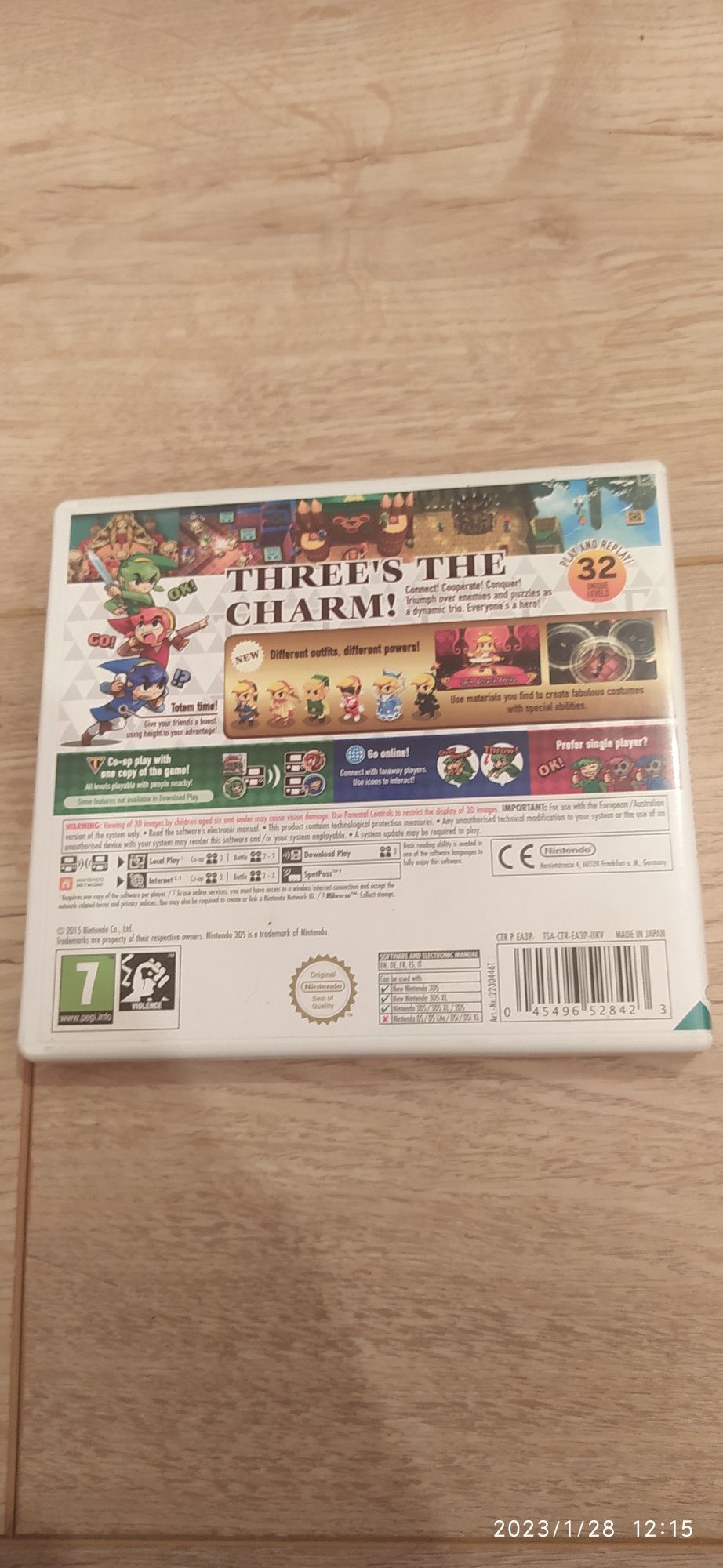 The Legend of Zelda Tri Force Heroes Nintendo 3ds PAL UK stan bdb