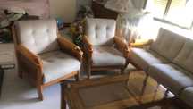 Conjunto de sofá com mesa de sala de estar