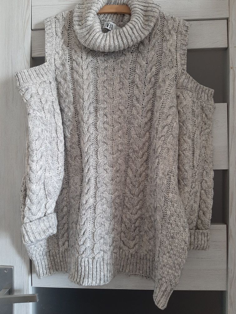 Zara sweter oversize XL idealny odkryte ramiona