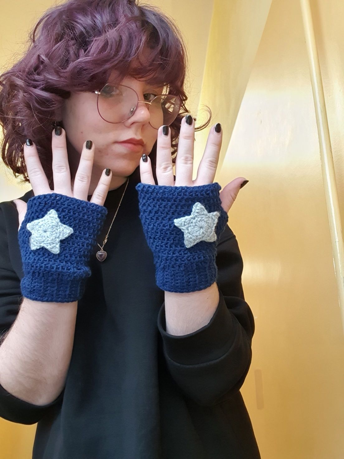 Rękawiczki Inspirowane coraliną crochet handmade handwarmers