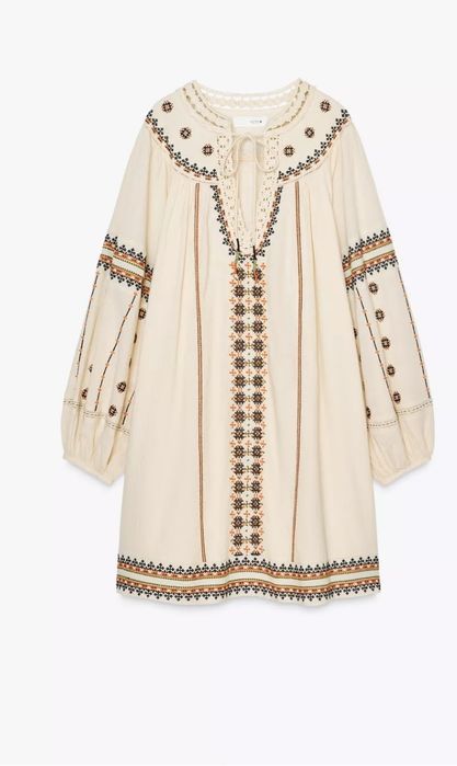 Платье Zara Xs 34  M 38 L 40 вишита сукня