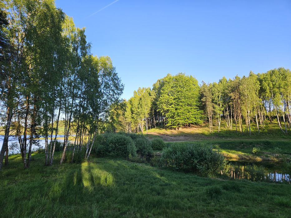 Działka z linią brzegową oraz częścią jeziora