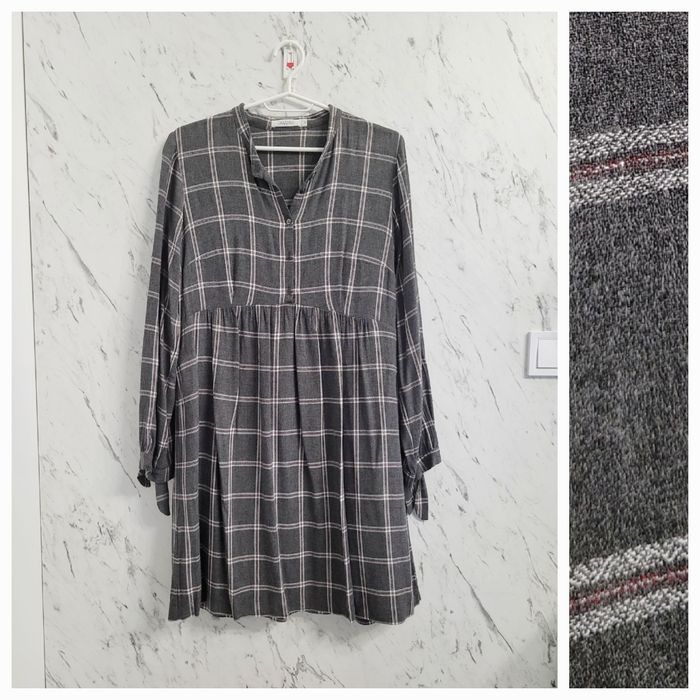 Sukienka 36 S w kratę ponadczasowa klasyk