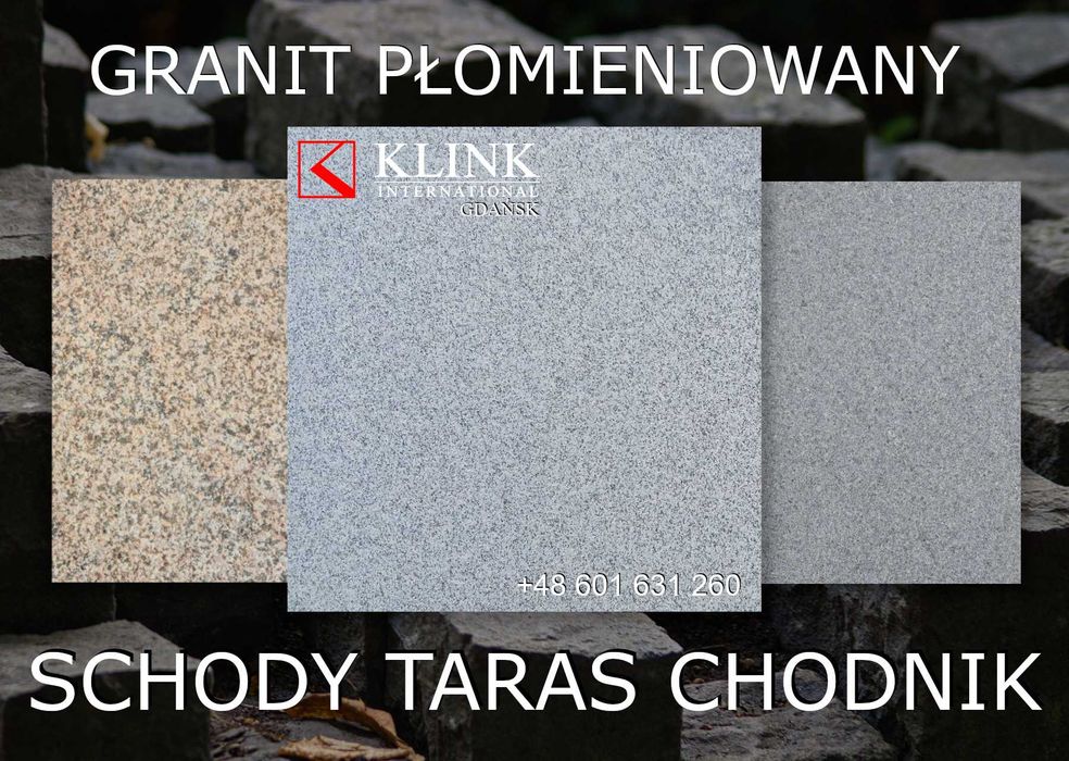 Płytki Granitowe | Szary Granit Płomieniowany Taras Schody Chodnik FV
