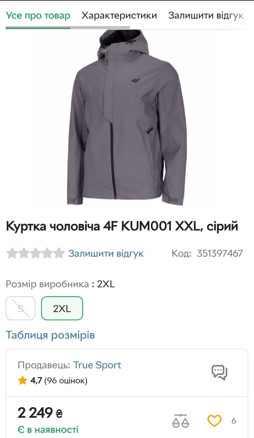 Мембранна куртка