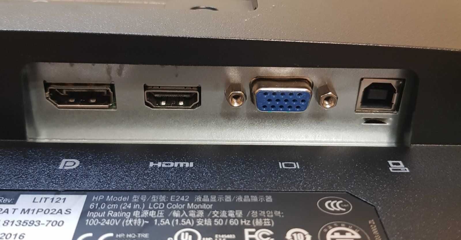 24" HP EliteDisplay E242 / 24" (1920x1200) IPS / VGA, HDMI, DP, 2x USB