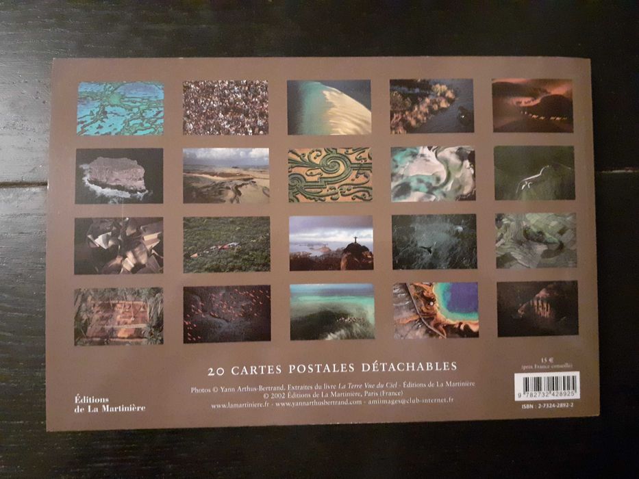 Livro de postais Yann Arthus-Bertrand