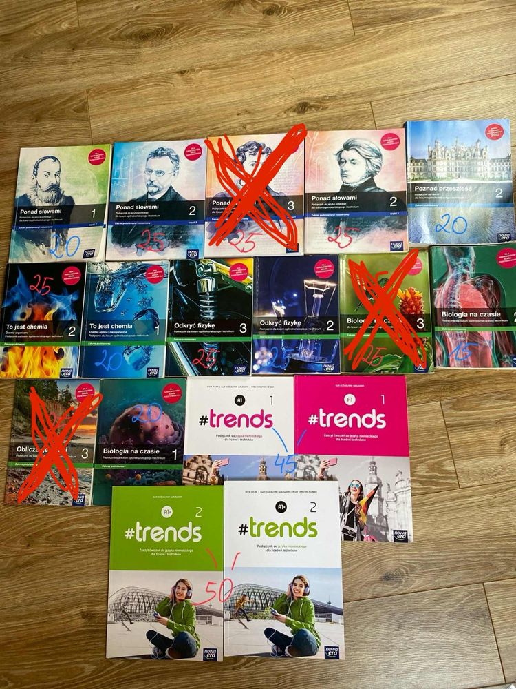 Książki do technikum / liceum klasa 1 2 3