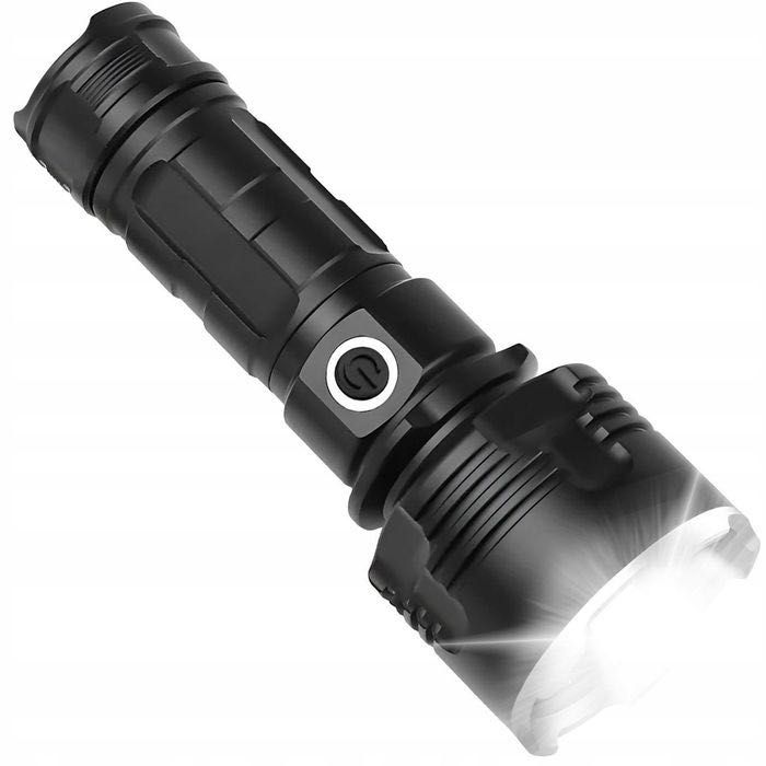 SZPERACZ LED Latarka Taktyczna + GRATIS Survivalowa Myśliwska MOCNA