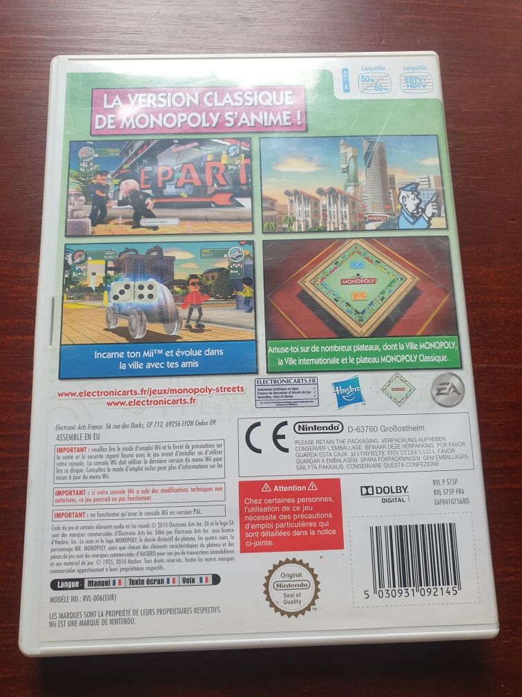 Gra Monopoly na Nintendo Wii francuska wersja