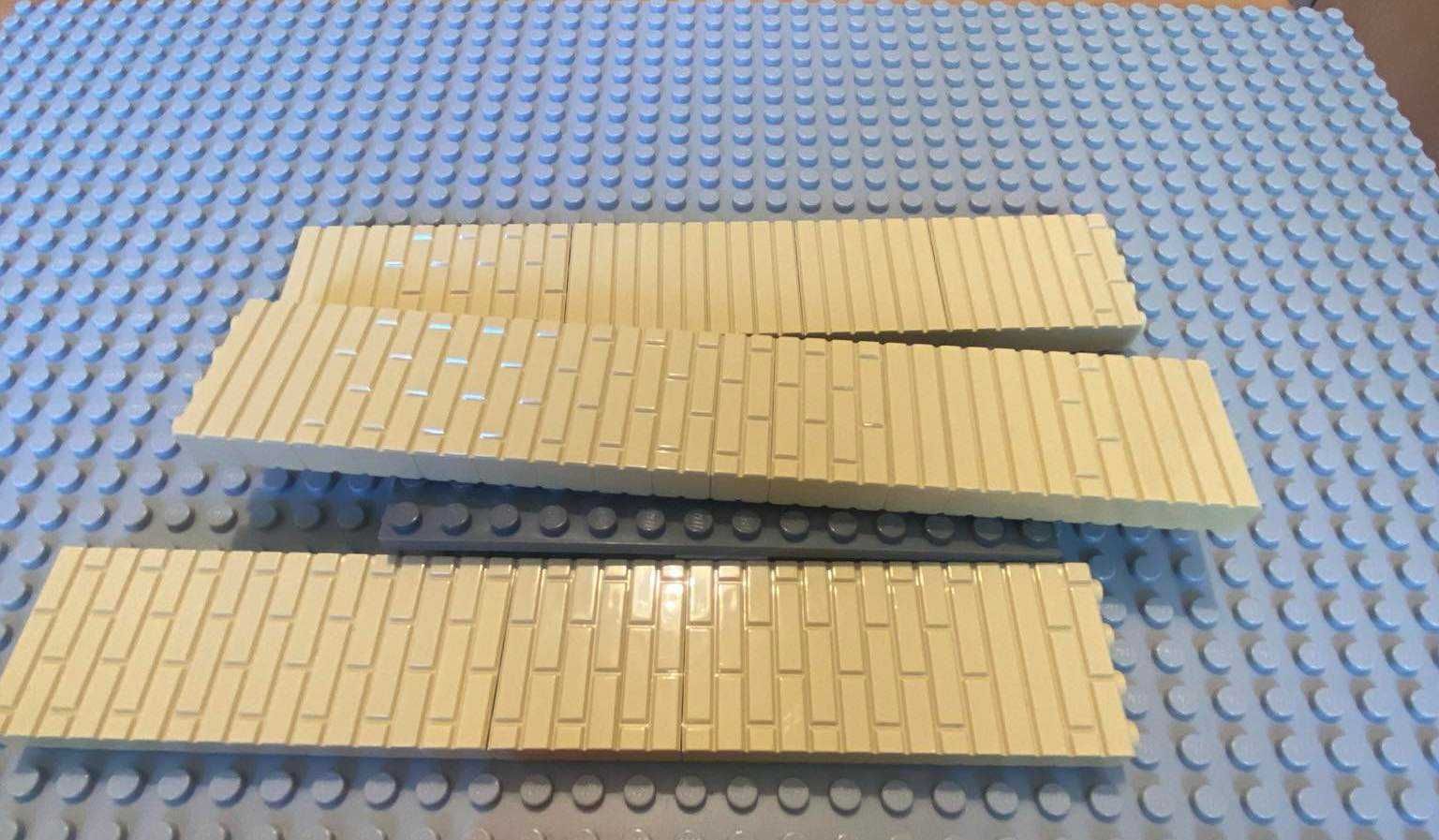 LEGO Modified 1 x 4 with Masonry Profile, 15533, Tan, Piaskowy