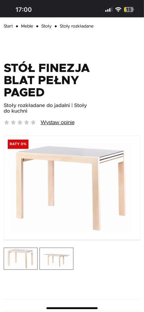 Stół Paged Finezja Brąz