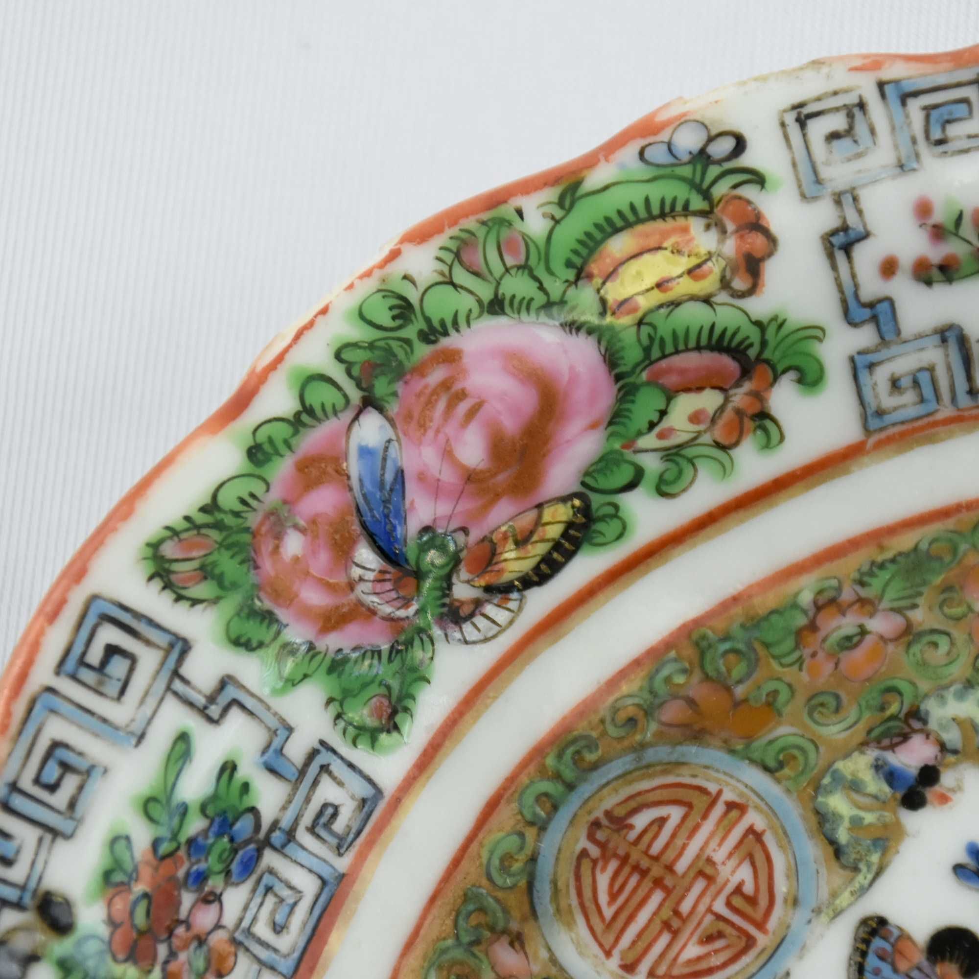 Covilhete / Cinzeiro porcelana da China, decoração Mandarim, séc. XIX