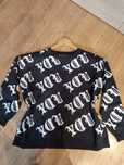 Sweter damski oversize nowy czarny napisy