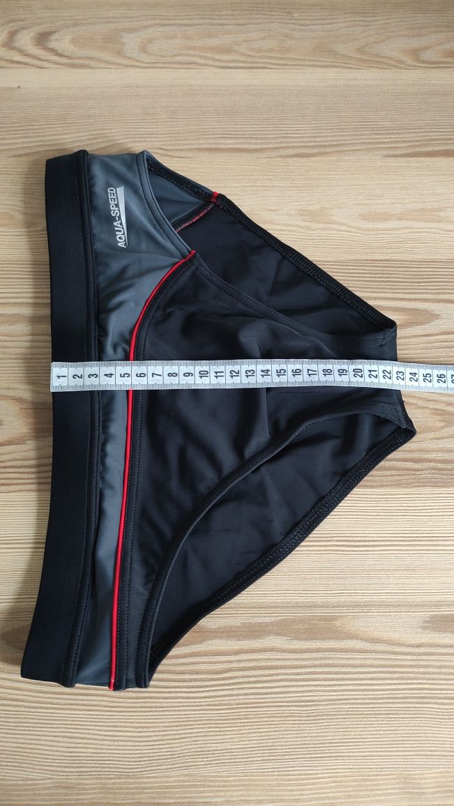 Aqua-Speed nowe kąpielówki męskie czarne szare stalowe rozmiar S